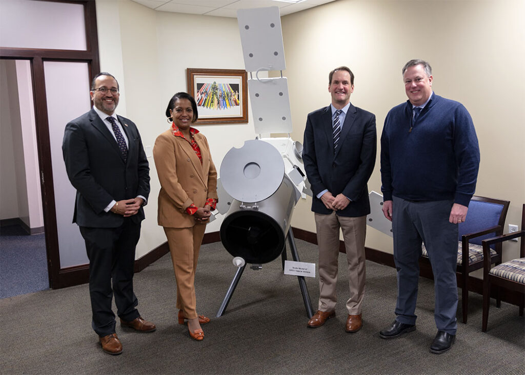 Connecticut Legislators and Danbury Mayor posing with ARKA product